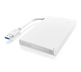 ICY BOX IB-AC606-U3 Box esterno HDD/SSD Bianco 2.5"