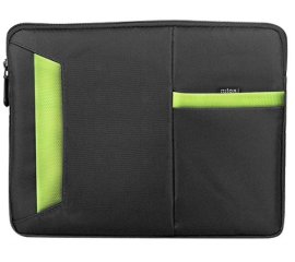 Nilox NX133SLVBCGR borsa per laptop 33,8 cm (13.3") Custodia a tasca Nero, Verde