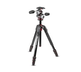 Manfrotto MK190GOA4-3WX treppiede Fotocamere digitali/film 3 gamba/gambe Nero, Rosso