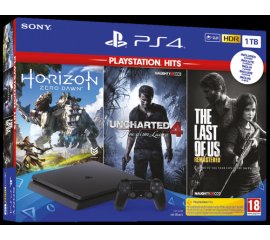 Sony PS4 1TB + Horizon Zero Dawn + The Last of Us + Uncharted 4 Wi-Fi Nero