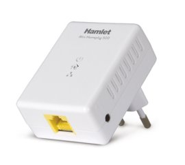 Hamlet HNPL500S adattatore di rete PowerLine 500 Mbit/s Collegamento ethernet LAN Bianco 1 pz