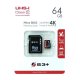 S3 PLUS 64GB S3+ MICROSD XC CON SD ADAPTOR CLASSE 10 90 MB/S NERO ROSSO 2