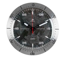 Lowell Justaminute 14965 orologio da parete e da tavolo Orologio al quarzo Rotondo Nero, Grigio, Stainless steel