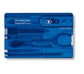 Victorinox SwissCard Classic Blu, Trasparente ABS sintetico