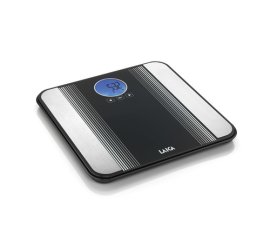 Laica PS5012 bilance pesapersone Quadrato Nero, Acciaio inossidabile, Bianco Bilancia pesapersone elettronica