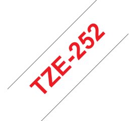 Brother TZE-252 nastro per etichettatrice Rosso su bianco