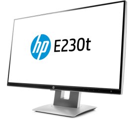 HP EliteDisplay E230t Monitor PC 58,4 cm (23") 1920 x 1080 Pixel Full HD LED Touch screen Tavolo Nero, Argento