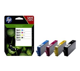 HP Confezione da 4 cartucce originali di inchiostro nero/ciano/magenta/giallo ad alta capacità 364XL