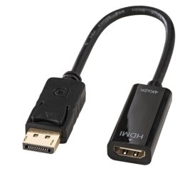 Lindy 41718 cavo e adattatore video 0,15 m DisplayPort HDMI Nero