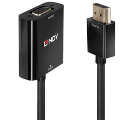 Lindy 38291 cavo e adattatore video 0,1 m HDMI tipo A (Standard) VGA (D-Sub) Nero
