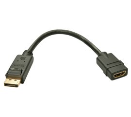 Lindy 41005 cavo e adattatore video 0,15 m DisplayPort HDMI Nero