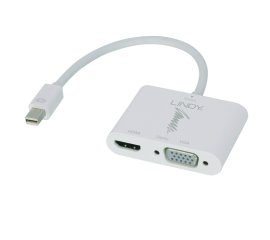 Lindy 41070 cavo e adattatore video Mini DisplayPort HDMI + VGA (D-Sub) Bianco