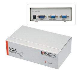 Lindy 2 Port VGA Splitter Pro 2x VGA