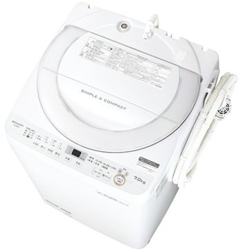 Sharp Home Appliances ES-GE7B lavatrice Caricamento dall'alto 7 kg Bianco
