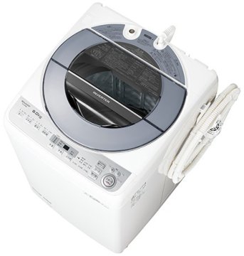 Sharp Home Appliances ES-GV8B lavatrice Caricamento dall'alto 8 kg Argento