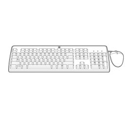 HPE 631344-B21 tastiera Mouse incluso USB QWERTY Inglese Nero