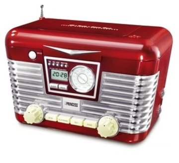 Princess Red Clockradio/CD Player LTD ED Analogico 2 W AM, FM Rosso