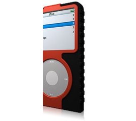 XtremeMac TuffWrap Accent for iPod 60GB - Black/Red