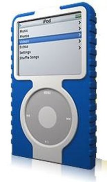 XtremeMac TuffWrap Accent for iPod 60GB - Blue/Bianco