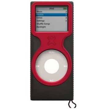 XtremeMac MicroGlove for iPod nano - Nero/Dark Red