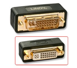 Lindy 41099 adattatore per inversione del genere dei cavi DVI-I DVI-D Nero