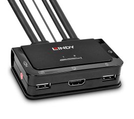 Lindy 42345 switch per keyboard-video-mouse (kvm) Montaggio rack Nero