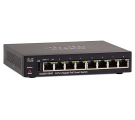Cisco SG250-08HP Gestito L2/L3 Gigabit Ethernet (10/100/1000) Supporto Power over Ethernet (PoE) Nero
