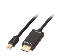 Lindy 36925 cavo e adattatore video 0,5 m Mini DisplayPort HDMI tipo A (Standard) Nero