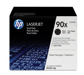 HP Confezione da 2 cartucce originali di Toner nero ad alta capacità LaserJet 90X