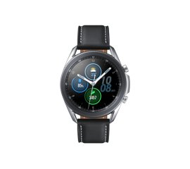 Samsung Galaxy Watch3 Smartwatch Bluetooth, cassa 45mm acciaio, cinturino pelle, Saturimetro, Rilevamento cadute, Monitoraggio sport, 53,8g, Batteria 340 mAh, IP68, Mystic Silver