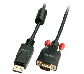 Lindy 41943 cavo e adattatore video 3 m VGA (D-Sub) DisplayPort Nero