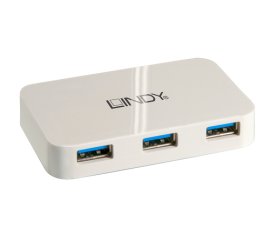 Lindy 43143 hub di interfaccia USB 3.2 Gen 1 (3.1 Gen 1) Type-A 5000 Mbit/s Bianco