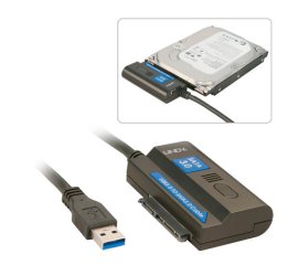 Lindy USB 3.0/SATA 3.0 Nero