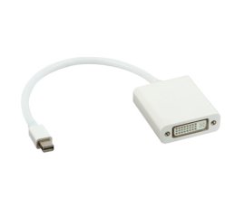 Lindy Mini DisplayPort - DVI-D, M-F 0,2 m Bianco