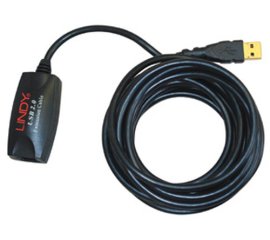 Lindy 5m USB Extension Cable, USB 2.0 cavo USB Nero