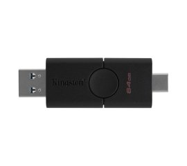 Kingston Technology DataTraveler Duo unità flash USB 64 GB USB Type-A / USB Type-C 3.2 Gen 1 (3.1 Gen 1) Nero