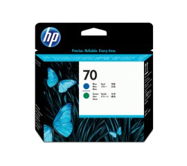 HP Testina di stampa blu e verde DesignJet 70