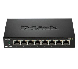 D-Link DGS-108 switch di rete Non gestito L2 Gigabit Ethernet (10/100/1000) Nero