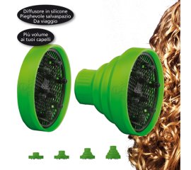 Macom FLEXY diffusore SalvaSpazio universale in silicone per asciugacapelli Colori assortiti