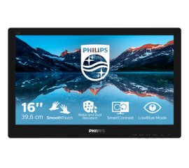 Philips 162B9TN/00 Monitor PC 39,6 cm (15.6") 1366 x 768 Pixel HD LCD Touch screen Da tavolo Nero