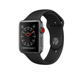 Apple Watch Series 3 GPS + Cellular, 38mm in alluminio grigio siderale con cinturino Sport Nero