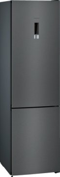Siemens iQ300 KG39N7XEB frigorifero con congelatore Libera installazione 368 L E Nero, Stainless steel
