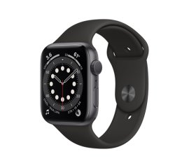 Apple Watch Serie 6 GPS, 40mm in alluminio grigio siderale con cinturino Sport Nero