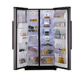 Whirlpool S20 D RSB frigorifero side-by-side Libera installazione 480 L Nero, Acciaio inossidabile