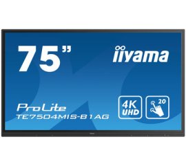 iiyama TE7504MIS-B1AG lavagna interattiva 190,5 cm (75") 3840 x 2160 Pixel Touch screen Nero USB