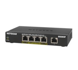 Netgear GS305Pv2 Non gestito Gigabit Ethernet (10/100/1000) Supporto Power over Ethernet (PoE) Nero
