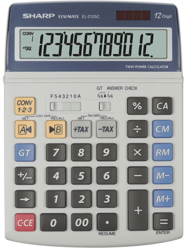 Sharp EL2125C calcolatrice Desktop Calcolatrice finanziaria Nero, Blu, Grigio e' tornato disponibile su Radionovelli.it!