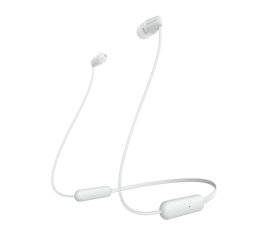 Sony WI-C200 Auricolare Wireless In-ear, Passanuca Musica e Chiamate Bluetooth Bianco