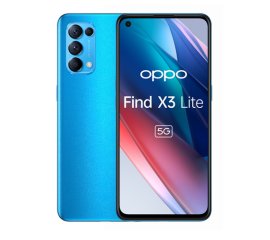 OPPO Find X3 Lite Smartphone 5G, Qualcomm 765G, Display 6.43'' FHD+AMOLED, 4 Fotocamere 64MP, RAM 8GB ESPANDIBILE FINO A 13GB+ROM 128GB, 4400mAh, Dual Sim, [Versione Italiana], Colore Astral Blue