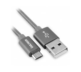 Vultech SM-N31G cavo USB 1 m USB 2.0 USB A Micro-USB B Grigio, Argento